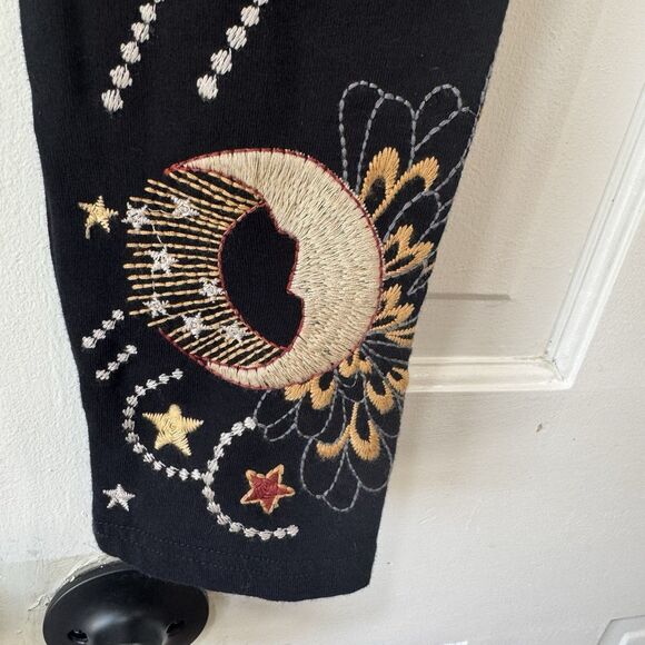 JW Los Angeles Johnny Was Moon & Star Celestial Embroidered Callista Legging XS - Picture 14 of 16